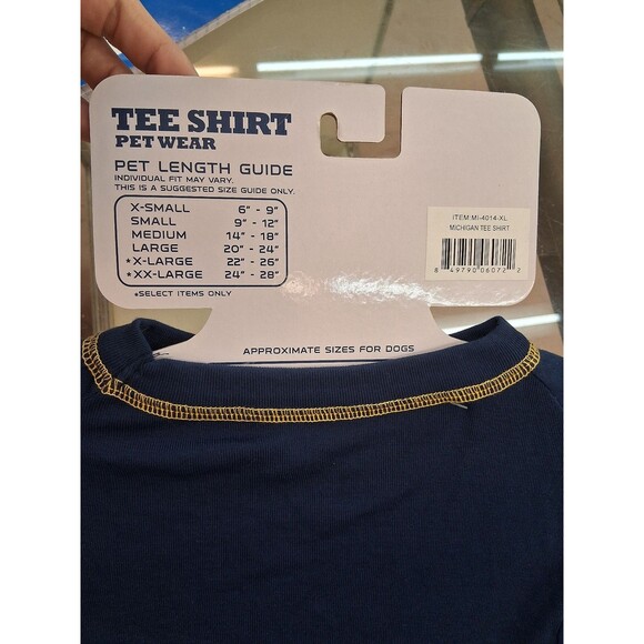 NEW! Property of Michigan Wolverines Athletics Pet T-Shirt, Size XL - Picture 5 of 5